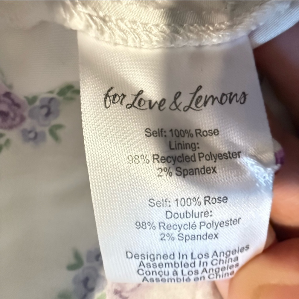 For Love & Lemons Viola Mini Dress White - Picture 10 of 13